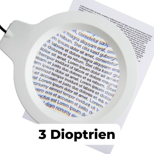 3 Dioptrien Vergrößerung Lupenleuchte
