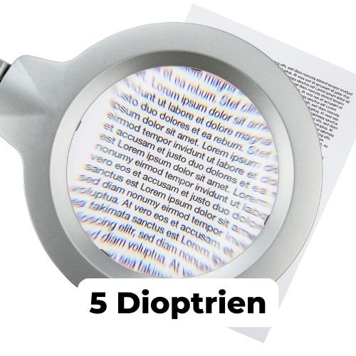 5 Dioptrien Vergrößerung Lupenleuchte