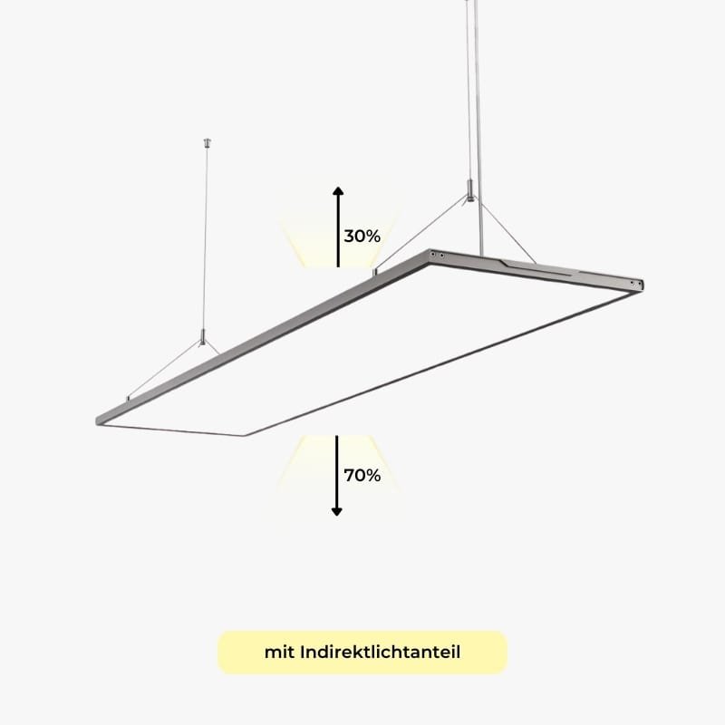 Büro Pendelleuchte Flat 120x30 - Indirektlicht-min