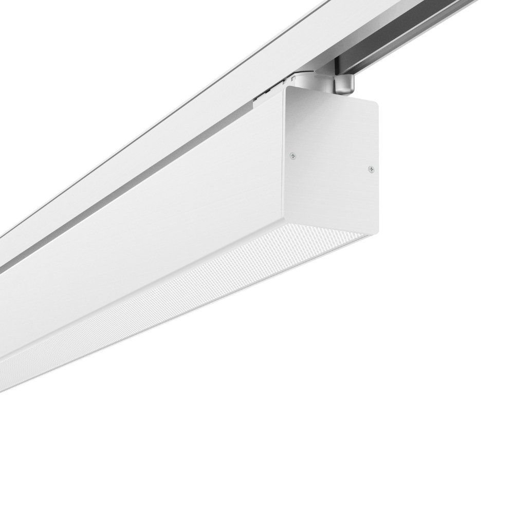 Graue LED Schienenleuchte Farbe silber