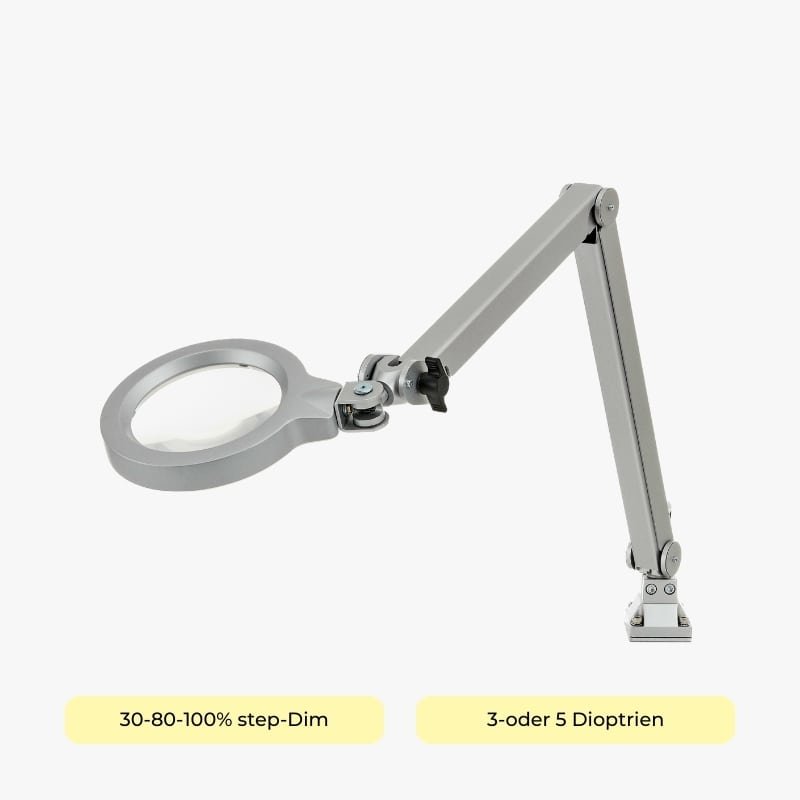 LED Lupenleuchte RLL Premium mit unterschiedlicher Vergrößerung