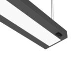 LED Pendelleuchte Black Line 48 mit Stahlseil und Schalter