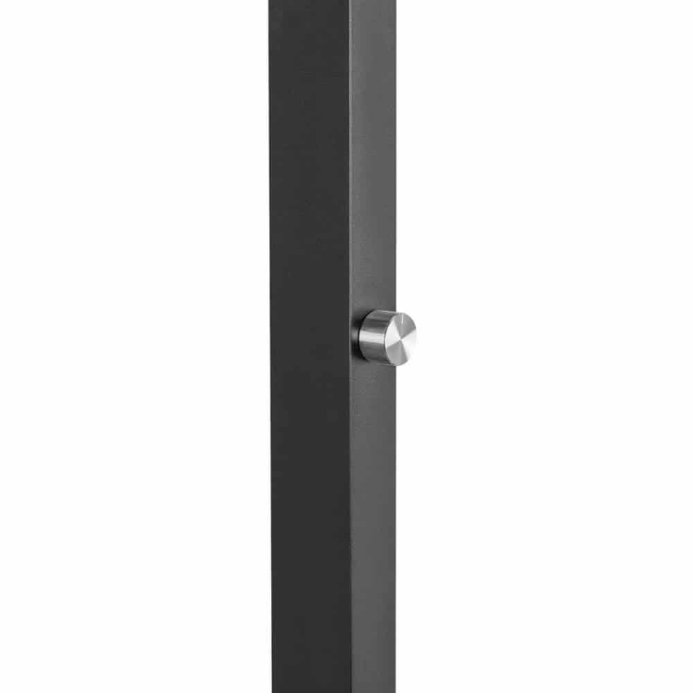 LED Stehleuchte Basic schwarz, Drehknopf am Mast