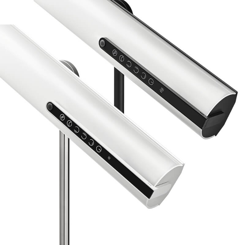 Tageslichtlampe Helios in Schwarz und Silber