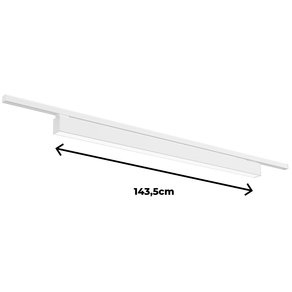 RMD Slim Track LED Schienenleuchte – Werkstatt-Edition 115 cm, Weiß, 5700 K neutralweiß, CRI 97, 3-Phasen-Schienensystem – ideal für Feinmechanik &