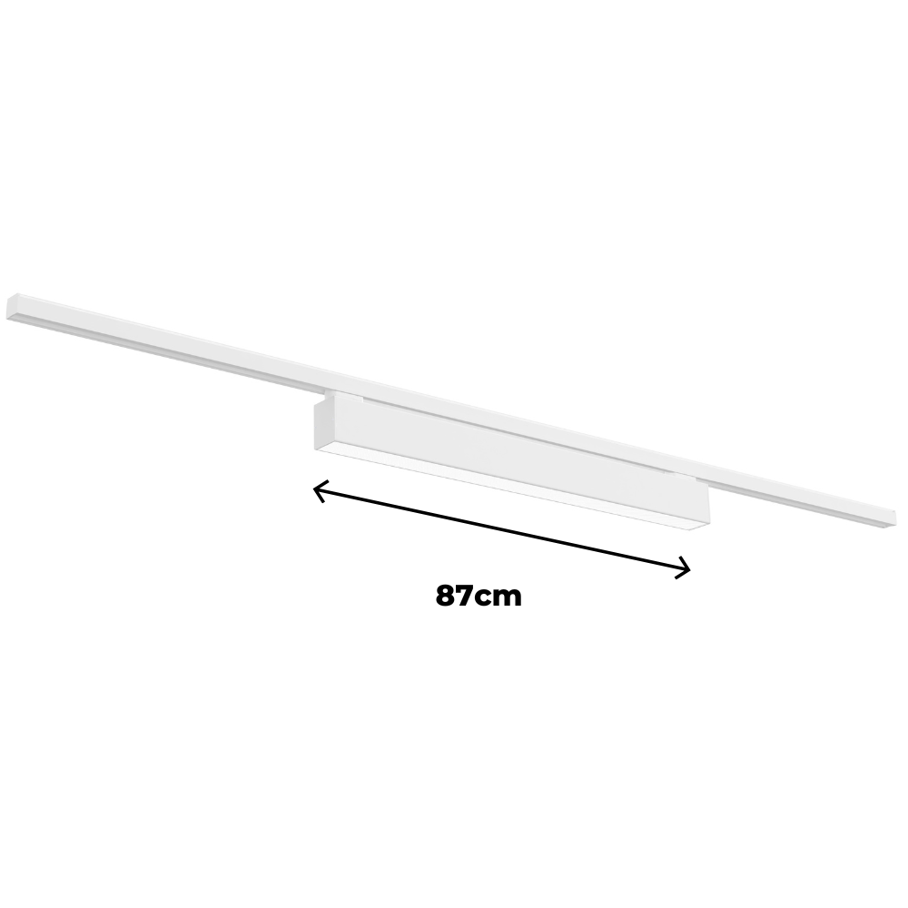 LED Schienenleuchte Slim Track Büro 870mm weiß - 3-Phasen, 4000 K, flimmerfrei, energieeffizient, blendfrei, ideal für Bildschirmarbeitsplätze